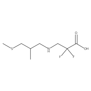 2,2-Difluoro-3-{[2-methyl-3-(methylsulfanyl)propyl]amino}propanoic acid结构式