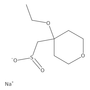 Sodium (4-ethoxyoxan-4-yl)methanesulfinate结构式