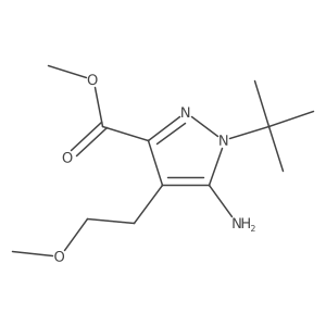 methyl 5-amino-1-tert-butyl-4-(2-methoxyethyl)-1H-pyrazole-3-carboxylate Structure