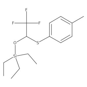 Triethyl(2,2,2-trifluoro-1-(p-tolylthio)ethoxy)silane Structure