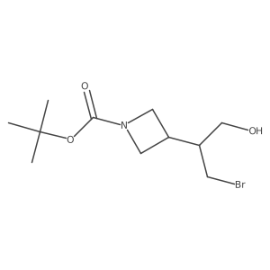 Tert-butyl 3-(1-bromo-3-hydroxypropan-2-yl)azetidine-1-carboxylate结构式
