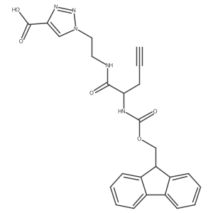 1-{2-[2-({[(9H-fluoren-9-yl)methoxy]carbonyl}amino)pent-4-ynamido]ethyl}-1H-1,2,3-triazole-4-carboxylic acid Structure
