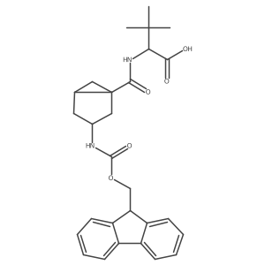 2-{[3-({[(9H-fluoren-9-yl)methoxy]carbonyl}amino)bicyclo[3.1.0]hexan-1-yl]formamido}-3,3-dimethylbutanoic acid结构式