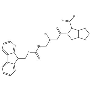 2-[4-({[(9H-fluoren-9-yl)methoxy]carbonyl}amino)-3-hydroxybutanoyl]-octahydrocyclopenta[c]pyrrole-1-carboxylic acid Structure