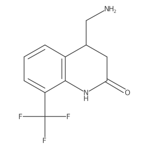4-(Aminomethyl)-8-(trifluoromethyl)-1,2,3,4-tetrahydroquinolin-2-one Structure