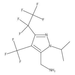 1-[3-(1,1,2,2,2-pentafluoroethyl)-1-(propan-2-yl)-4-(trifluoromethyl)-1H-pyrazol-5-yl]methanamine Structure