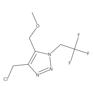 4-(chloromethyl)-5-(methoxymethyl)-1-(2,2,2-trifluoroethyl)-1H-1,2,3-triazole结构式