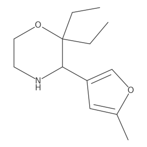 2,2-Diethyl-3-(5-methylfuran-3-yl)morpholine Structure