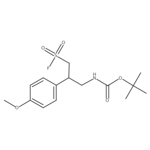 tert-butyl N-[3-(fluorosulfonyl)-2-(4-methoxyphenyl)propyl]carbamate Structure
