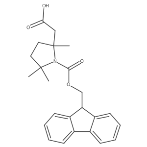 2-(1-{[(9H-fluoren-9-yl)methoxy]carbonyl}-2,5,5-trimethylpyrrolidin-2-yl)acetic acid结构式