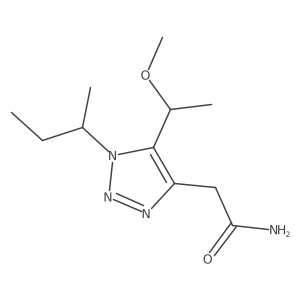 2-[1-(butan-2-yl)-5-(1-methoxyethyl)-1H-1,2,3-triazol-4-yl]acetamide结构式