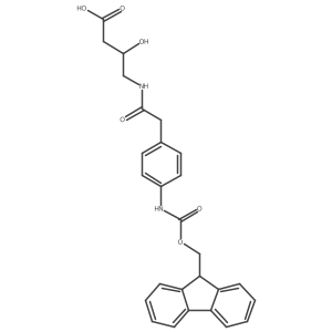 4-{2-[4-({[(9H-fluoren-9-yl)methoxy]carbonyl}amino)phenyl]acetamido}-3-hydroxybutanoic acid Structure