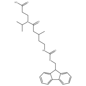 3-[5-({[(9H-fluoren-9-yl)methoxy]carbonyl}amino)-3-methyl-N-(propan-2-yl)pentanamido]propanoic acid结构式