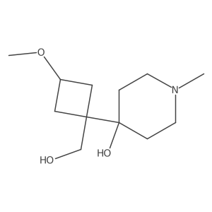 4-[1-(Hydroxymethyl)-3-methoxycyclobutyl]-1-methylpiperidin-4-ol结构式