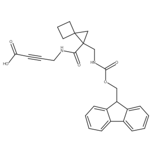 4-({1-[({[(9H-fluoren-9-yl)methoxy]carbonyl}amino)methyl]spiro[2.3]hexan-1-yl}formamido)but-2-ynoic acid Structure