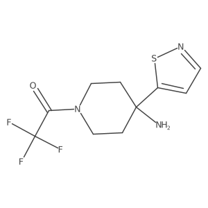 1-[4-Amino-4-(1,2-thiazol-5-yl)piperidin-1-yl]-2,2,2-trifluoroethan-1-one结构式