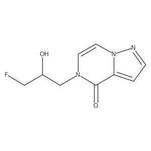 5-(3-fluoro-2-hydroxypropyl)-4H,5H-pyrazolo[1,5-a]pyrazin-4-one结构式