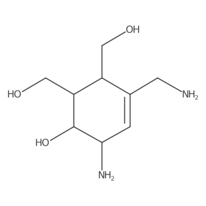 rel-(1R,2R,5S,6S)-5-Amino-3-(aminomethyl)-6-hydroxy-3-cyclohexene-1,2-dimethanol结构式