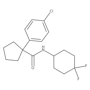 1-(4-chlorophenyl)-N-(4,4-difluorocyclohexyl)cyclopentanecarboxamide结构式
