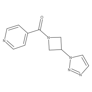 (3-(1H-1,2,3-triazol-1-yl)azetidin-1-yl)(pyridin-4-yl)methanone Structure