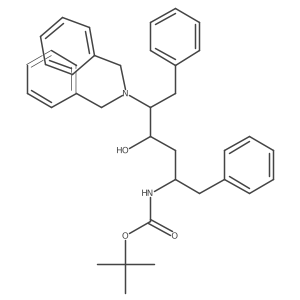tert-butyl N-[(1R,3S,4S)-1-benzyl-4-(dibenzylamino)-3-hydroxy-5-phenyl-pentyl]carbamate Structure
