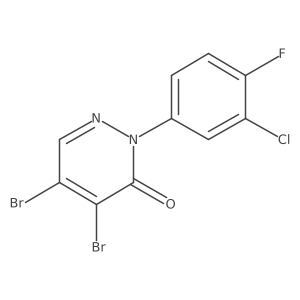 4,5-Dibromo-2-(3-chloro-4-fluorophenyl)pyridazin-3(2H)-one Structure