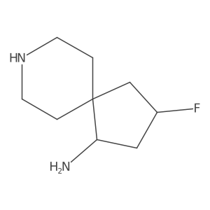 (1S,3R)-3-Fluoro-8-azaspiro[4.5]decan-1-amine结构式