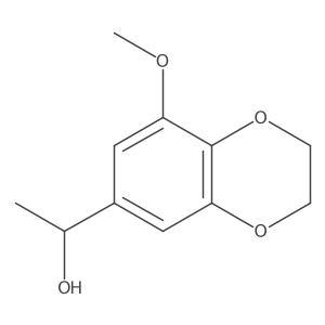 (1S)-1-(8-methoxy-2,3-dihydro-1,4-benzodioxin-6-yl)ethan-1-ol结构式