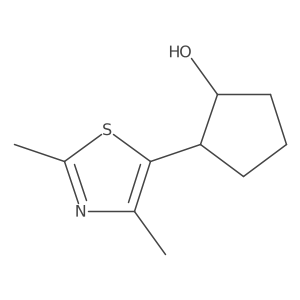rac-(1R,2R)-2-(dimethyl-1,3-thiazol-5-yl)cyclopentan-1-ol Structure