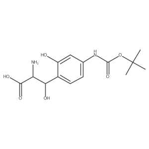2-Amino-3-(4-{[(tert-butoxy)carbonyl]amino}-2-hydroxyphenyl)-3-hydroxypropanoic acid结构式