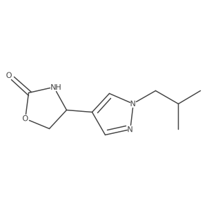 4-[1-(2-methylpropyl)-1H-pyrazol-4-yl]-1,3-oxazolidin-2-one Structure