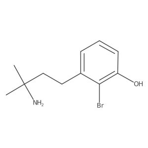 3-(3-Amino-3-methylbutyl)-2-bromophenol Structure