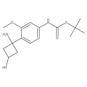 tert-butyl N-[4-(1-amino-3-hydroxycyclobutyl)-3-methoxyphenyl]carbamate Structure