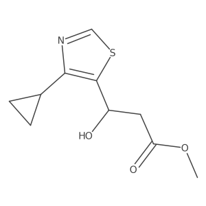Methyl 3-(4-cyclopropyl-1,3-thiazol-5-yl)-3-hydroxypropanoate Structure
