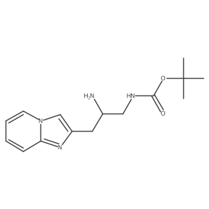 tert-butyl N-(2-amino-3-{imidazo[1,2-a]pyridin-2-yl}propyl)carbamate结构式