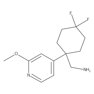 [4,4-Difluoro-1-(2-methoxypyridin-4-yl)cyclohexyl]methanamine Structure