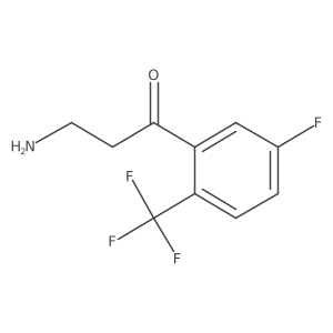 3-Amino-1-[5-fluoro-2-(trifluoromethyl)phenyl]propan-1-one结构式