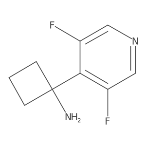 1-(3,5-Difluoropyridin-4-yl)cyclobutan-1-amine结构式