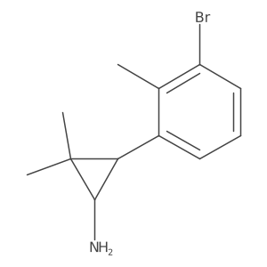 3-(3-Bromo-2-methylphenyl)-2,2-dimethylcyclopropan-1-amine结构式