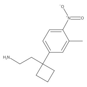 2-[1-(3-Methyl-4-nitrophenyl)cyclobutyl]ethan-1-amine结构式