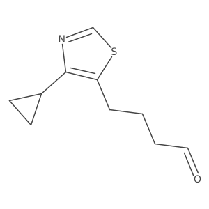 4-(4-Cyclopropyl-1,3-thiazol-5-yl)butanal结构式