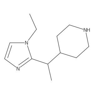 4-[1-(1-ethyl-1H-imidazol-2-yl)ethyl]piperidine Structure