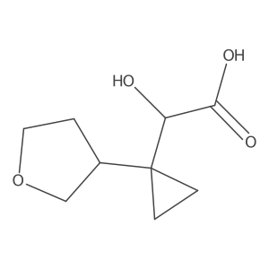 2-Hydroxy-2-[1-(oxolan-3-yl)cyclopropyl]acetic acid Structure
