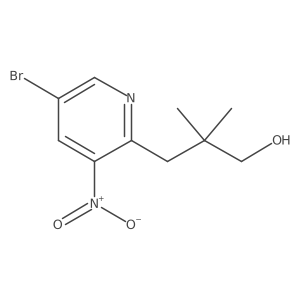3-(5-Bromo-3-nitropyridin-2-yl)-2,2-dimethylpropan-1-ol结构式