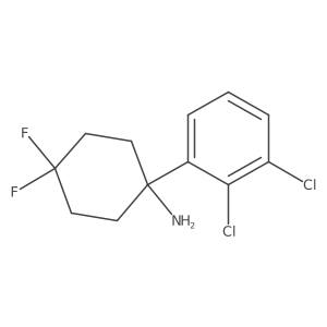 1-(2,3-Dichlorophenyl)-4,4-difluorocyclohexan-1-amine Structure
