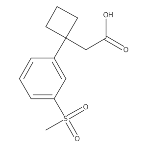 2-[1-(3-Methanesulfonylphenyl)cyclobutyl]acetic acid Structure