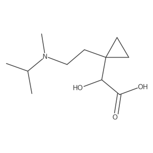 2-Hydroxy-2-(1-{2-[methyl(propan-2-yl)amino]ethyl}cyclopropyl)acetic acid结构式