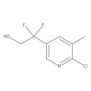 2-(6-Chloro-5-methylpyridin-3-yl)-2,2-difluoroethan-1-ol结构式