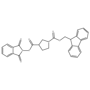 3-(1,3-dioxo-2,3-dihydro-1H-isoindol-2-yl) 1-(9H-fluoren-9-yl)methyl pyrrolidine-1,3-dicarboxylate结构式