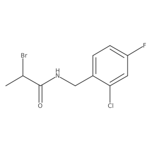 2-Bromo-N-(2-chloro-4-fluorobenzyl)propanamide结构式